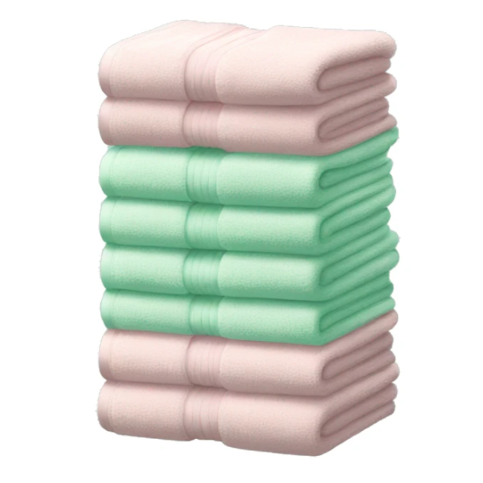 Light pink and mint stacked towels sticker