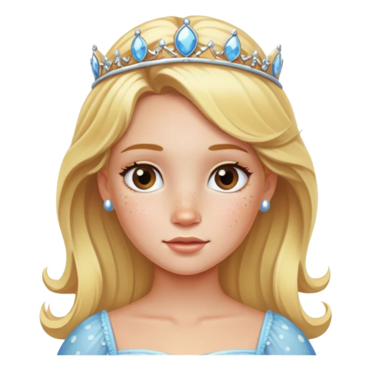 Blonde princess with freckles sticker