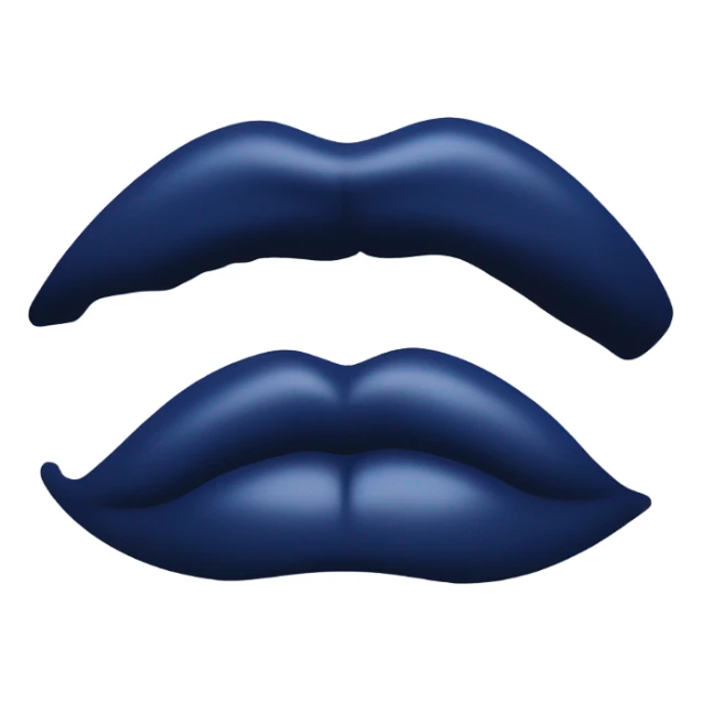 Navy blue kiss sticker