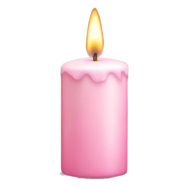 light pink candle sticker