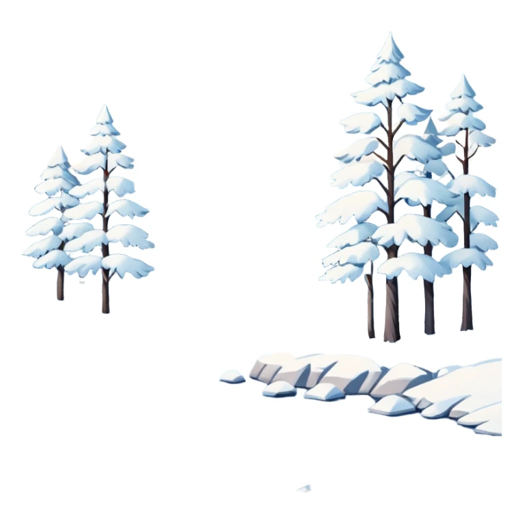 small painting with winter landscape sticker