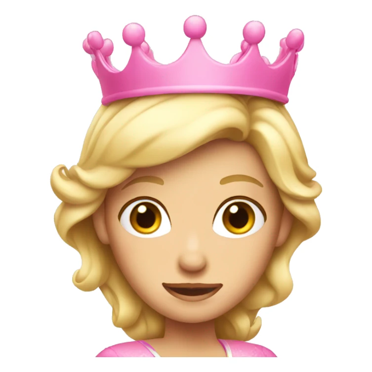 Blond Princess with pink crown sticker