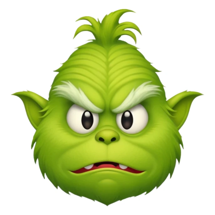 Grinch like monster sticker