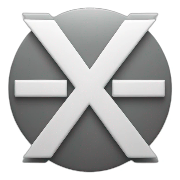 x in white sticker