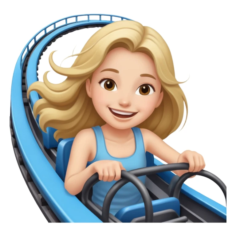 girl on a rollercoaster sticker