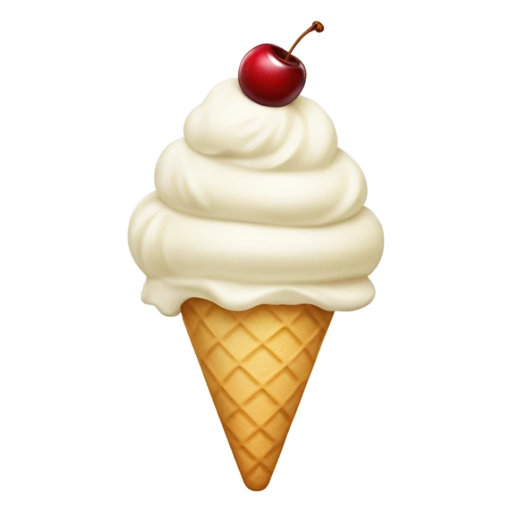 Vanilla ice cream with cherry  sticker