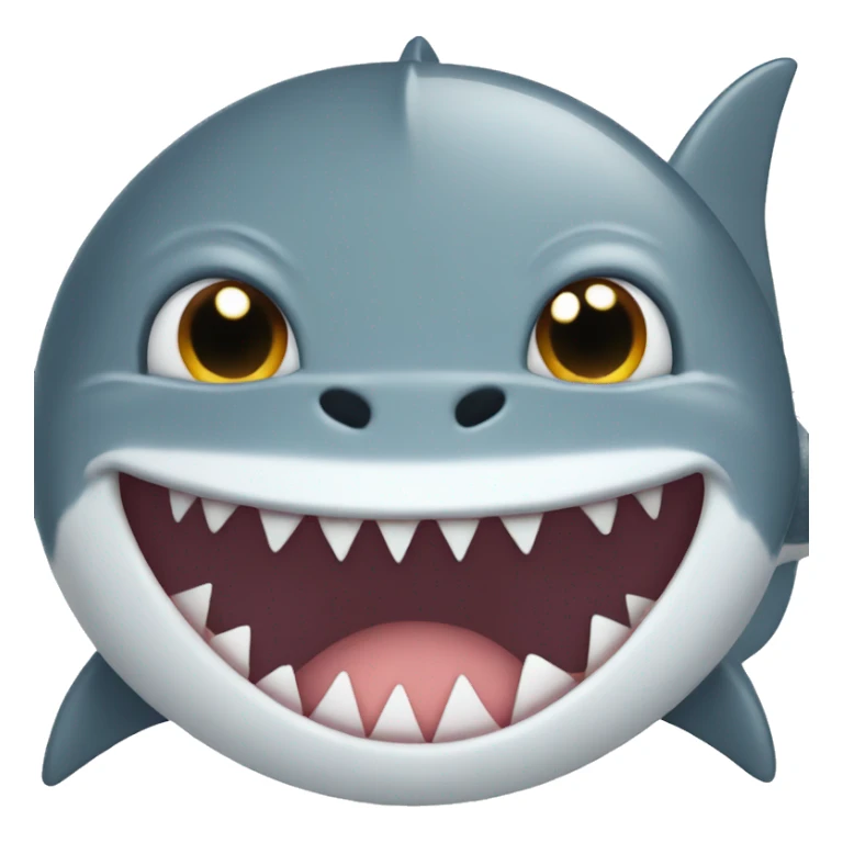 shark with cat face sticker