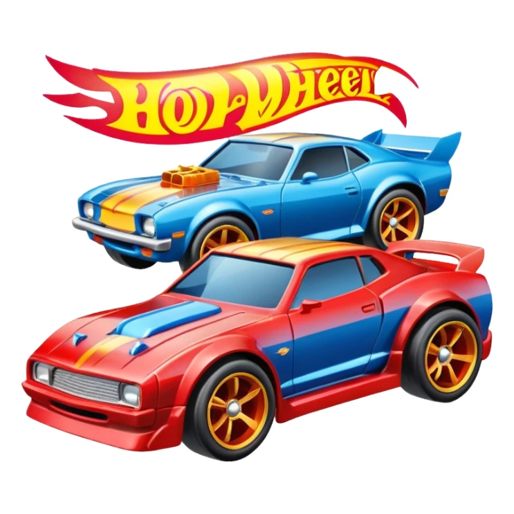 Машинка HotWheels в упаковке HotWheels. sticker