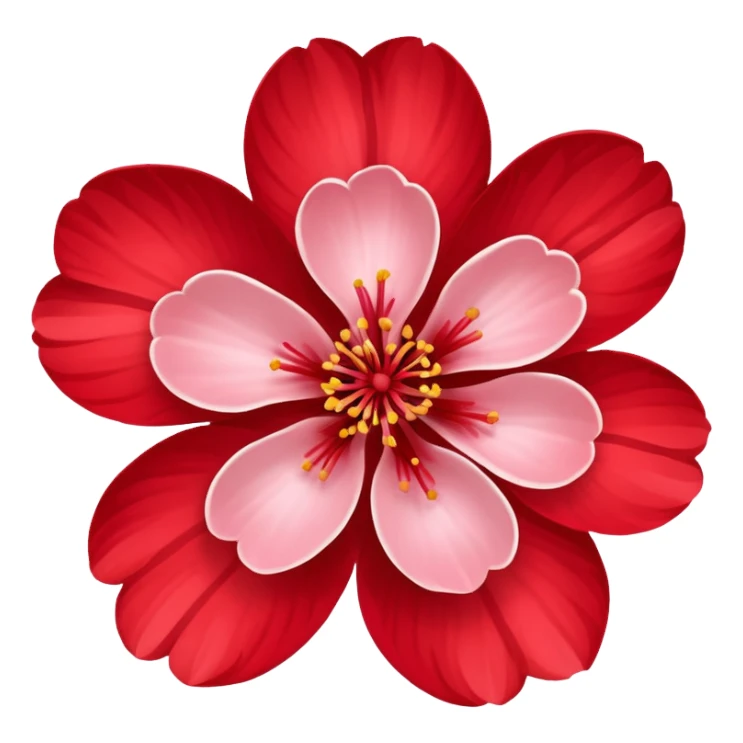 red sakura sticker