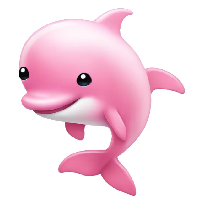 chibi pink dolphin sticker