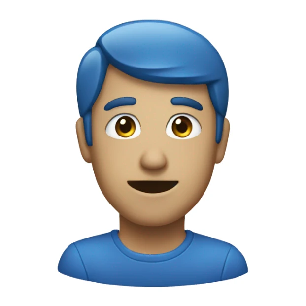 Blue letter “V” sticker