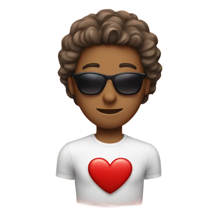 A heart with sunglasses sticker