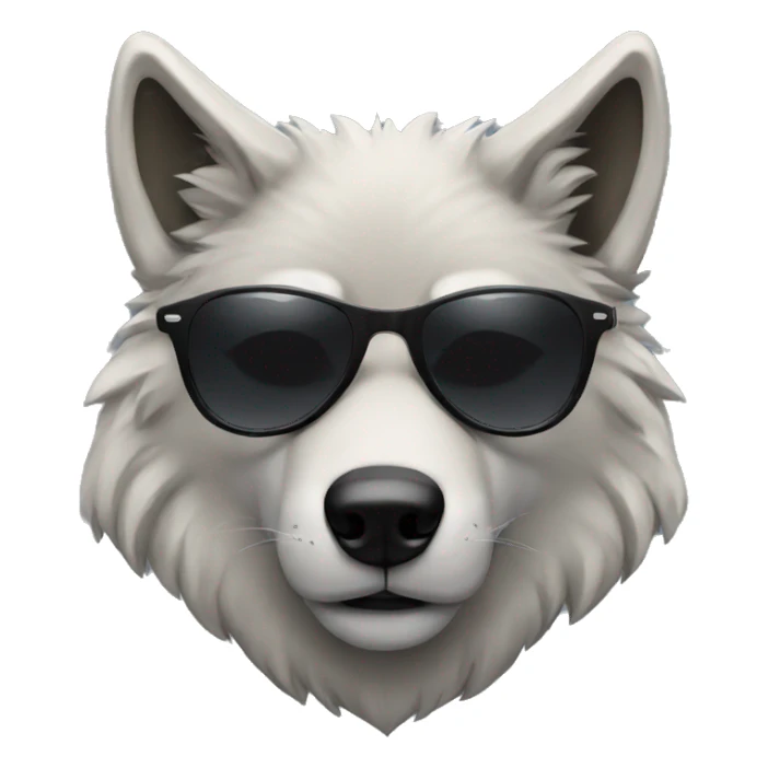 Wolf with sunglasses  sticker