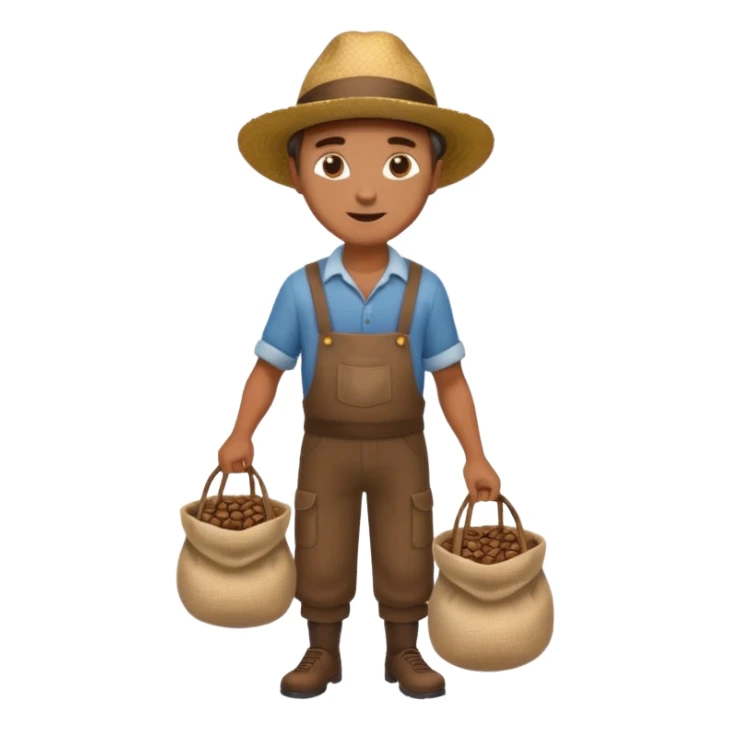 granjero de cafe full body  sticker