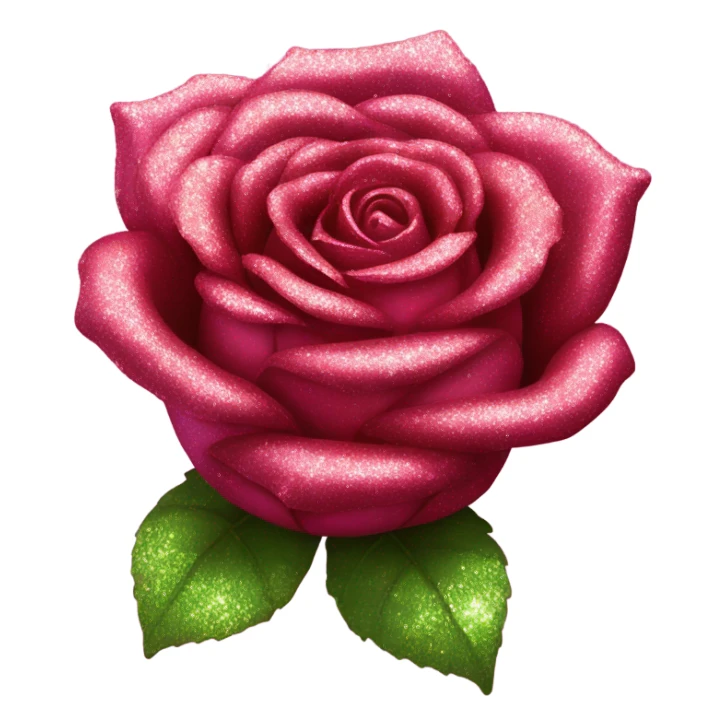 Rose and glitter sticker