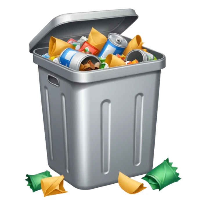 office trash tin sticker