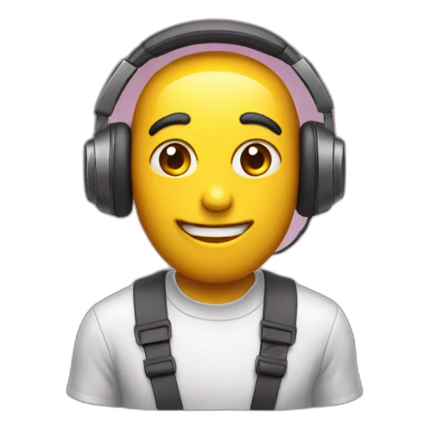 fini candy with headphones sticker