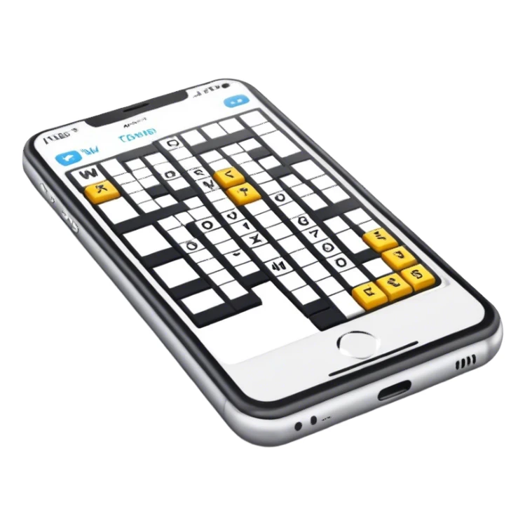 Crosswords in phone sticker