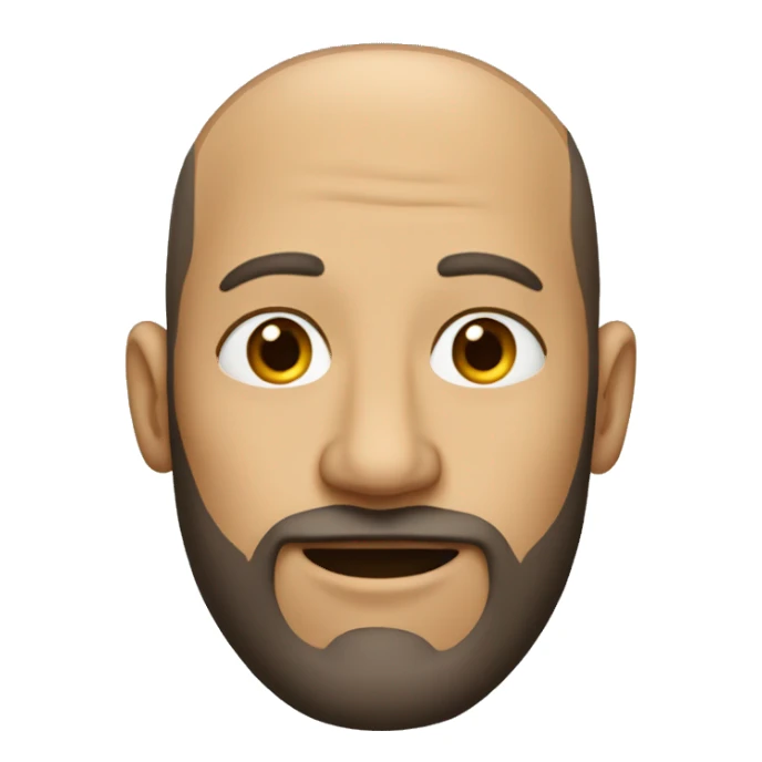 balding 40-year-old man with full stubble sticker
