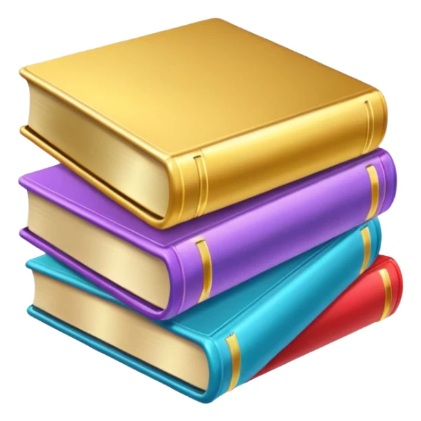 colofull 3 books, golden glow sticker