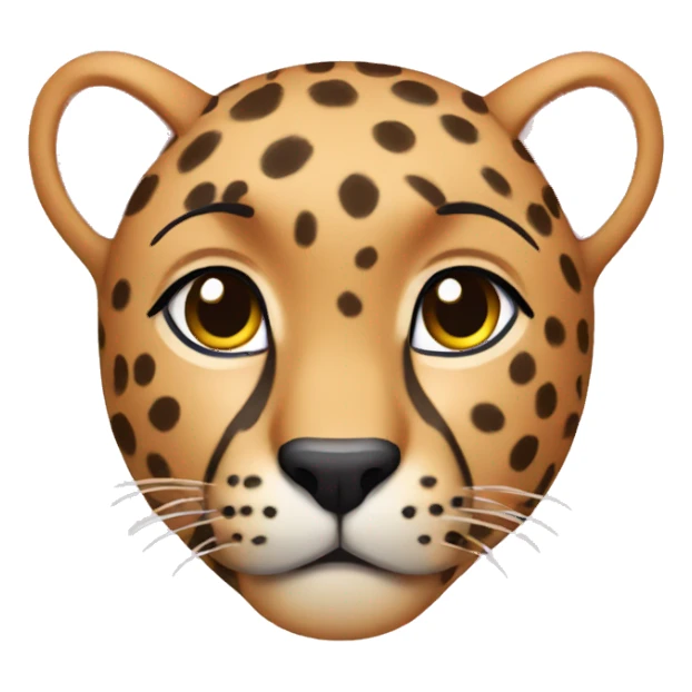Cheetah with pink hair sticker