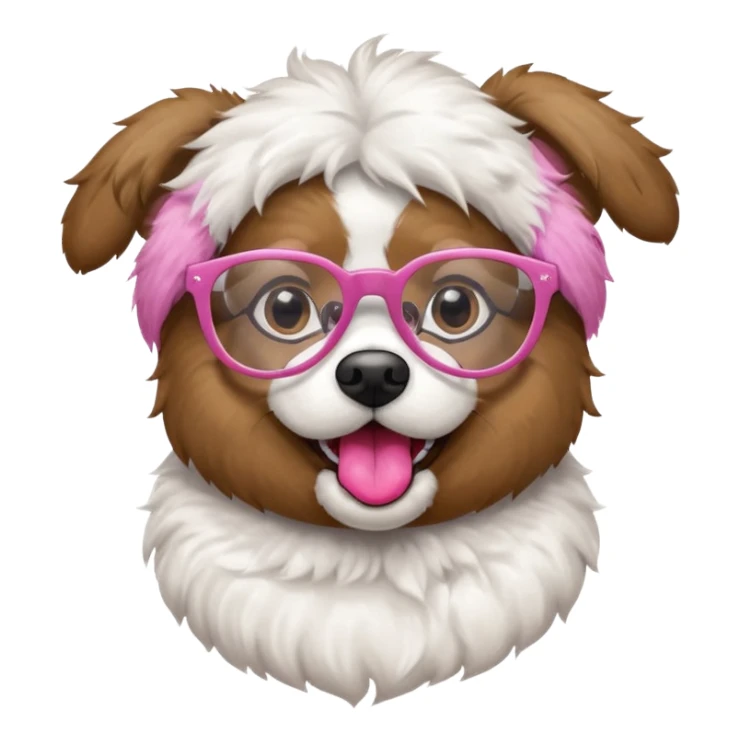 dancing dog with glasses sticker