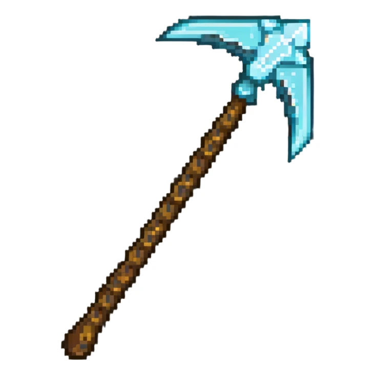 diamond pickaxe from Minecraft sticker