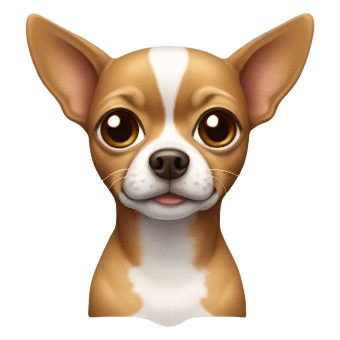 Brown chihuahua with white stripe down face sticker