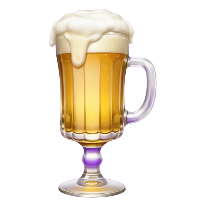 beer white and purple sticker