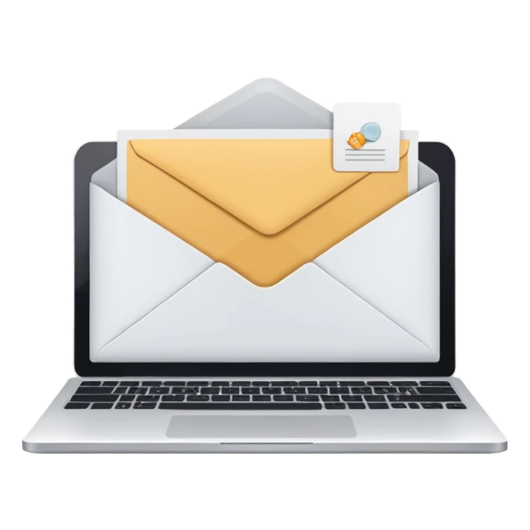 envelope digital laptop sticker