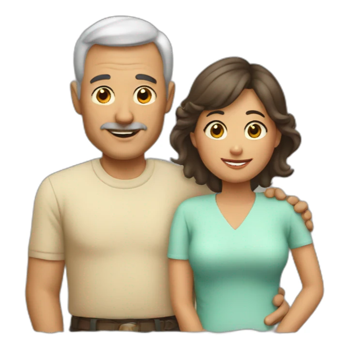 My dad with mom sticker