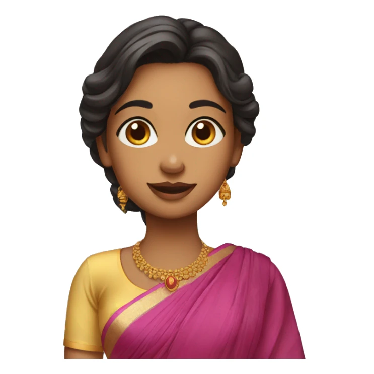Foreign girl with saree sticker