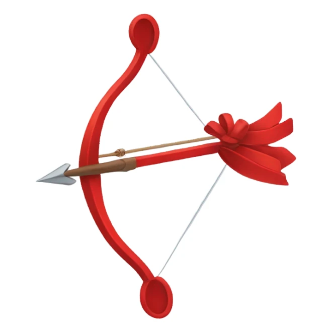 red bow and arrow sticker