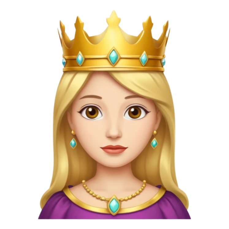 the word queen and a crown sticker