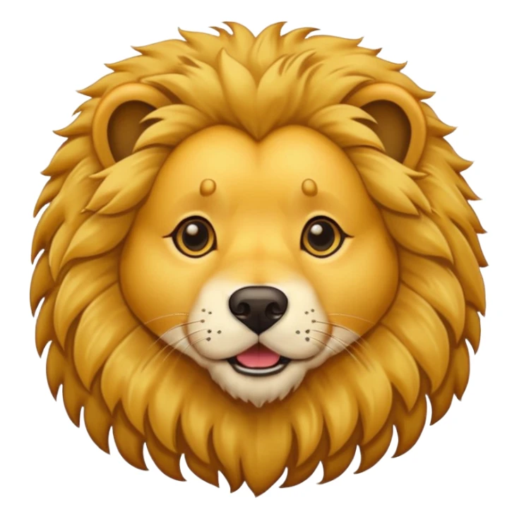 dog with lion fur sticker