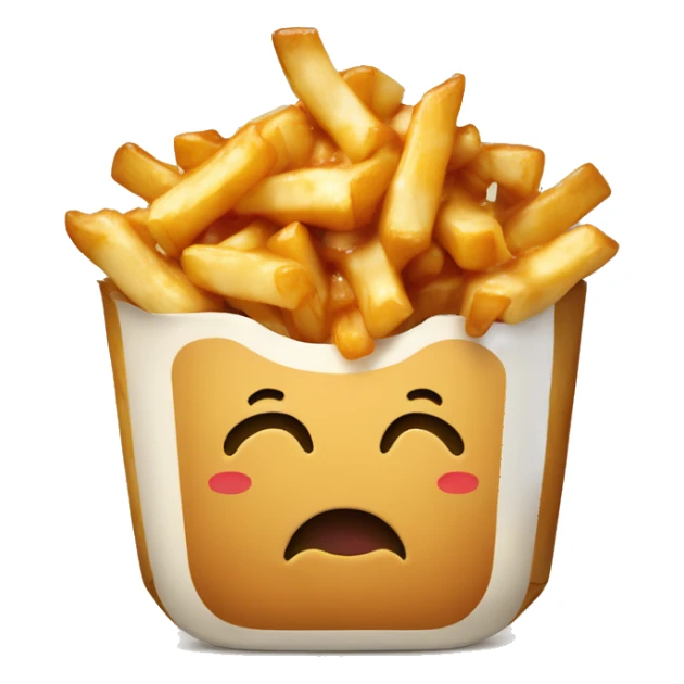 poutine qui mange une poutine sticker