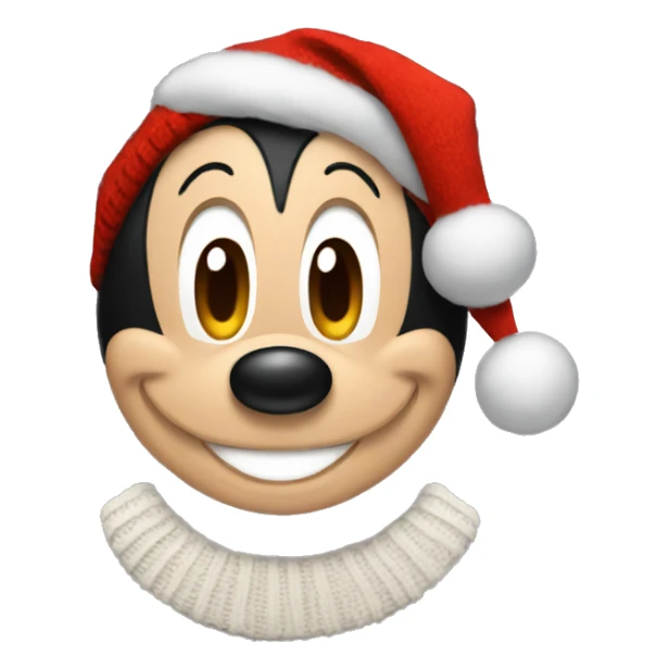 Mickey Mouse in a Christmas sweater sticker