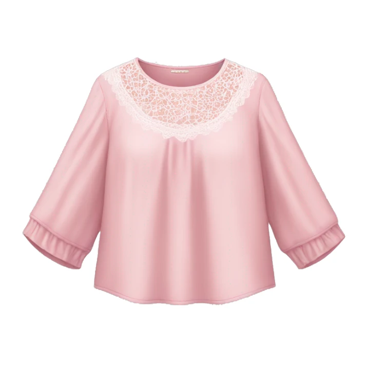  pink top with lace sticker