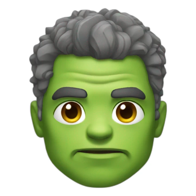 Hulk without hair sticker