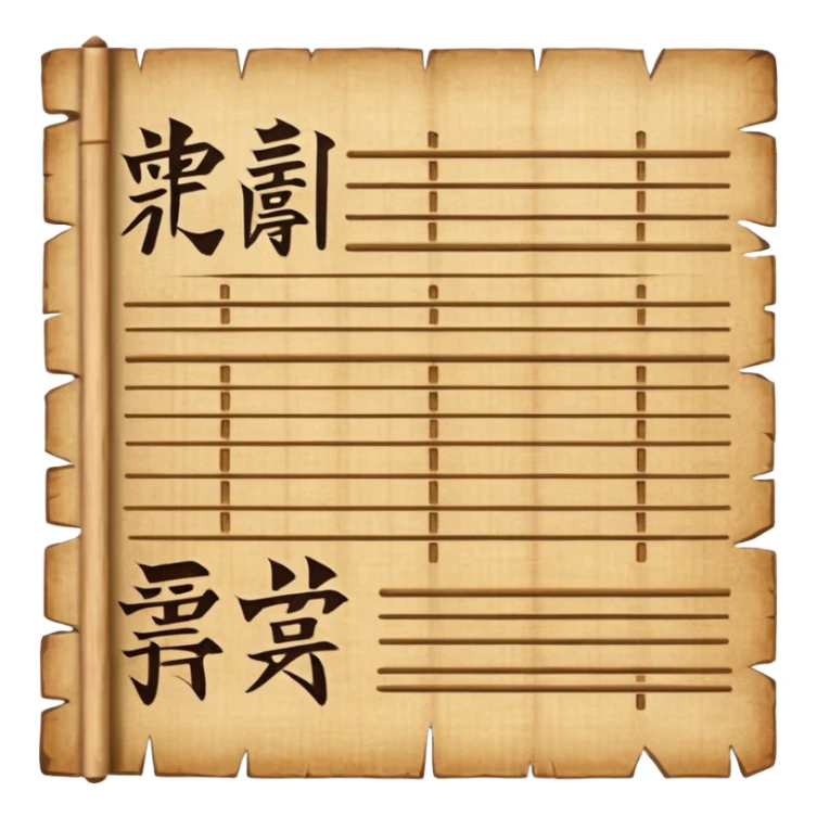 japanese papyrus, wiritng sticker