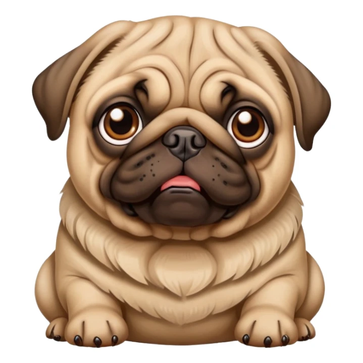 mops pug dog sticker
