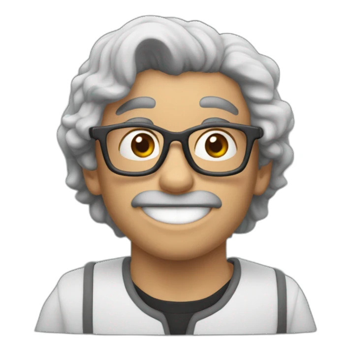 Un toro humanizado riendose sticker