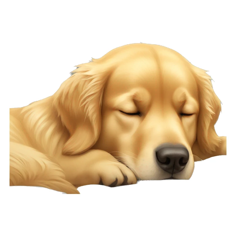 Golden retriever sleeping sticker