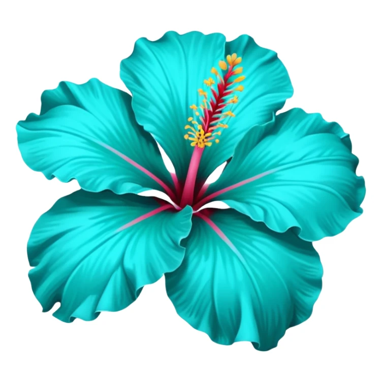 turquoise hibiscus flower 🌺 sticker