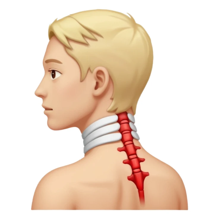 pain emerging from the back neck sticker