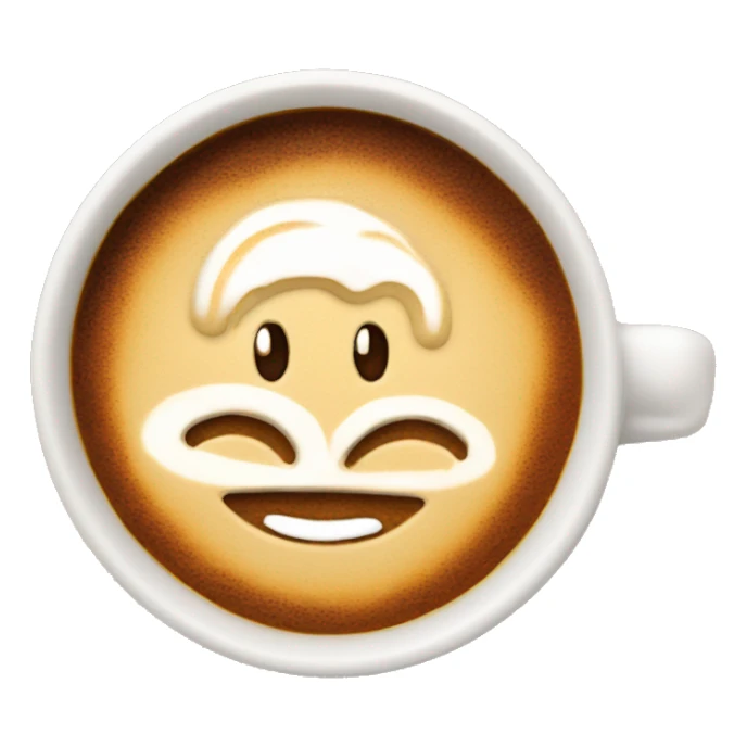 coffee with latte art sticker