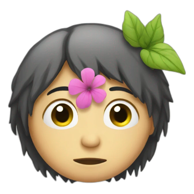 the flower is sad sticker