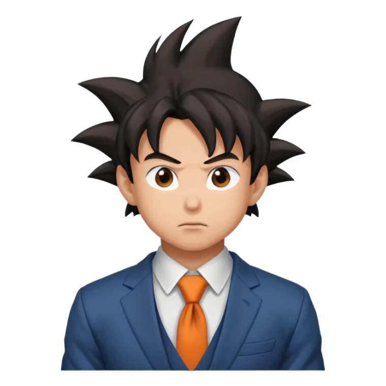 Goku serio con un traje elegante sticker