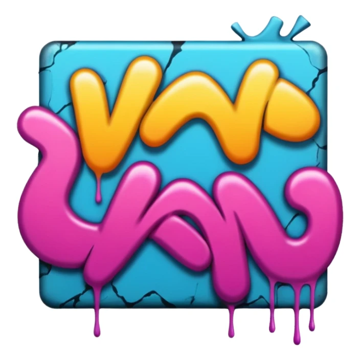 Graffiti painting sticker