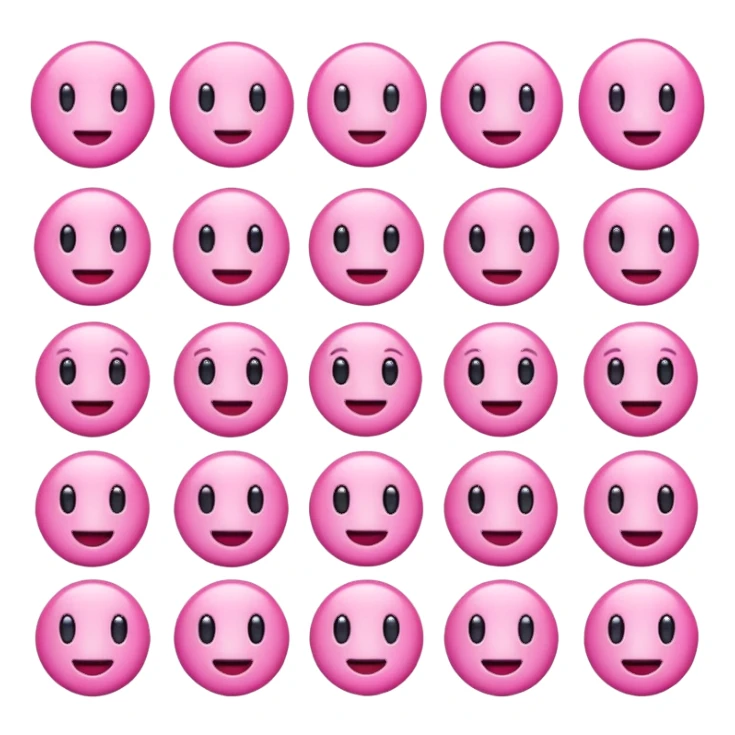 pink emojis sticker